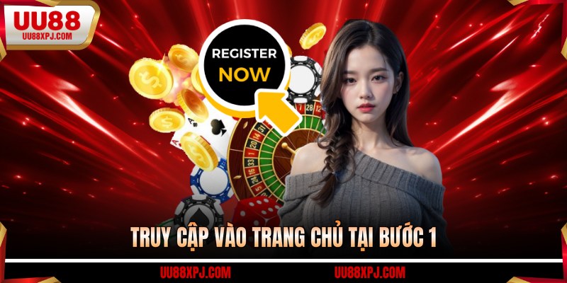 Truy cập vào trang chủ tại bước 1